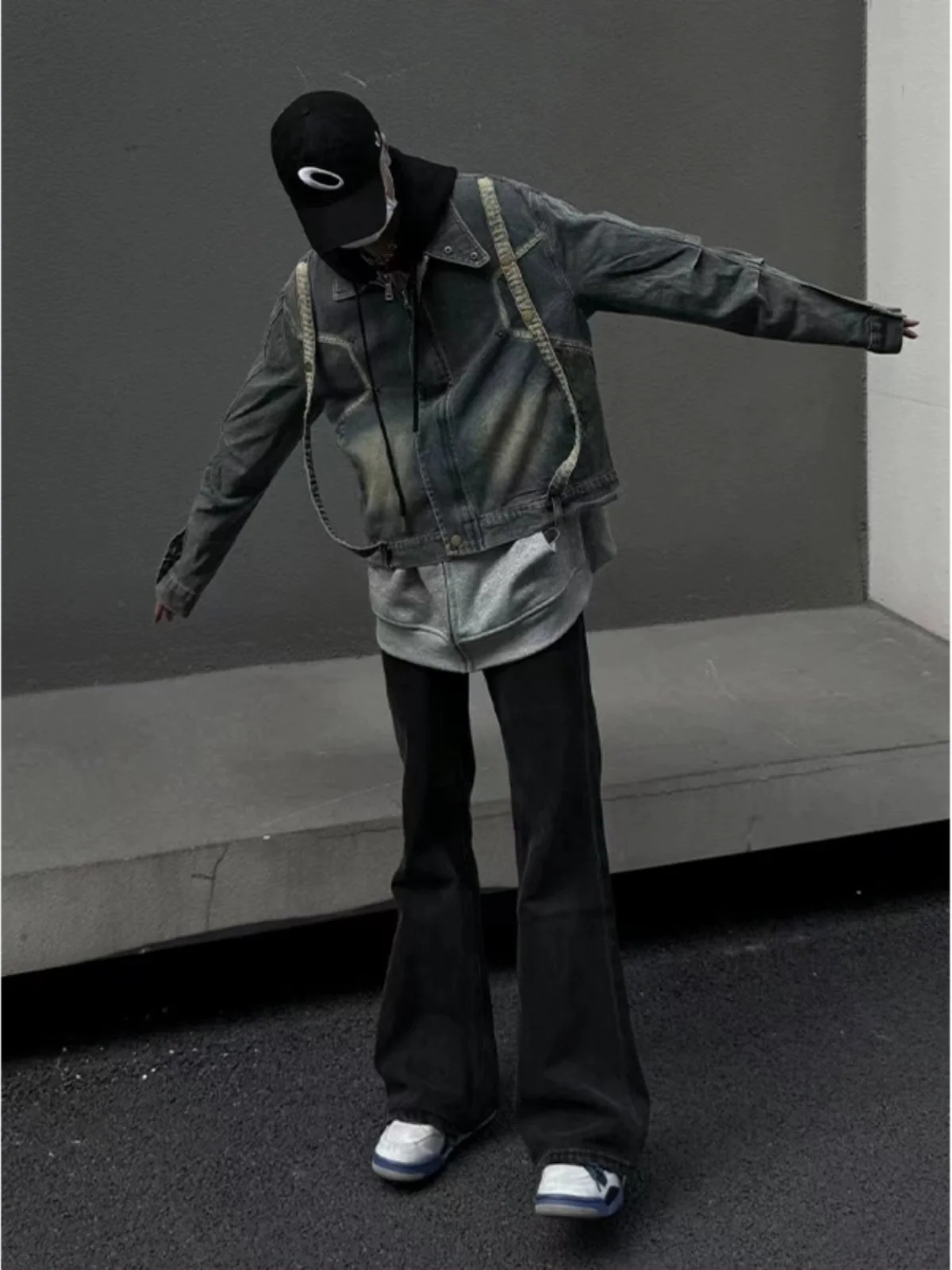 

Cleanfit Men's Denim Jaet American Retro High Street Sli Top Spring Autumn New Design Workwear Jaet Loose Fit Water Wa