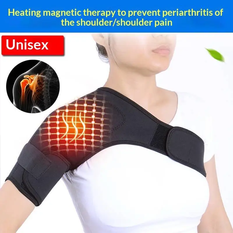 1Pcs Shoulder Pain Relief Massager Brace Self-heating Single Shoulder Wrap Brace For Rotator Cuff Cervical Shoulder Pad