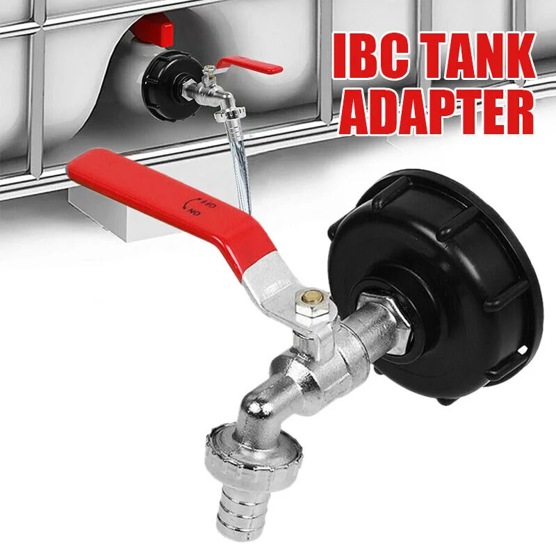 

Ibc Tank Adapter Connector S60x6 To Garden Tap W/ 1/2" Hose Fitting Fuel Water Drain Tap Adapter Water Hose Connector