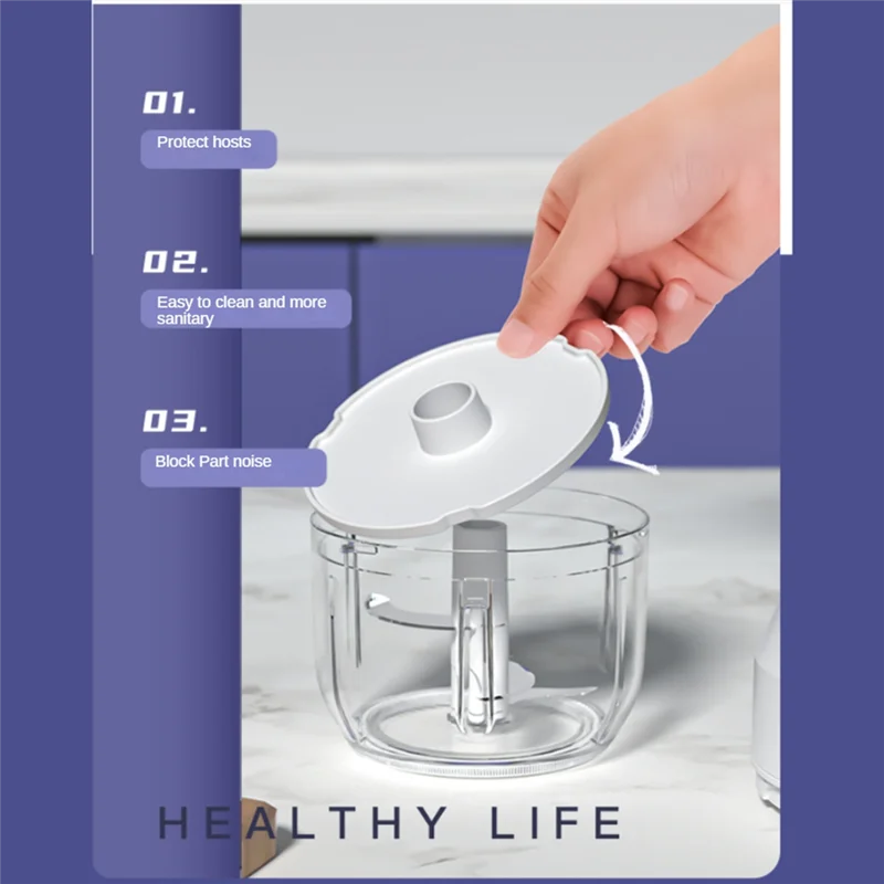 L65A-Meat Grinder Electric Cooking Machine Food Machine Garlic Mixer Household Stuffing Multifunctional Grinder Durable 400ML