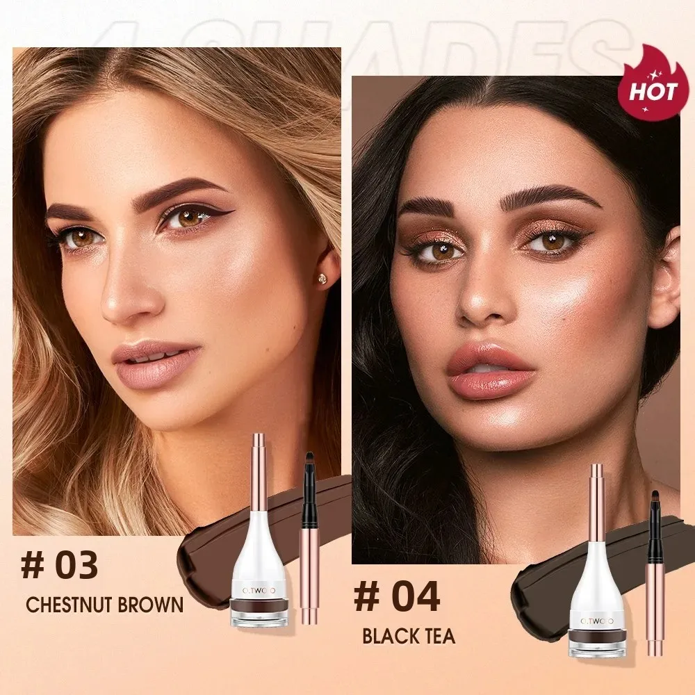 Pomada para cejas Natural, resistente al agua, textura cremosa, Gel para cejas altamente teñido, doble uso para delineador de ojos, maquillaje de belleza a prueba de manchas