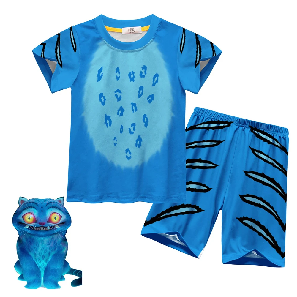 

Костюм для косплея «Охотники Тигр» для мальчиков, детские праздничные топы, шорты, летний костюм, футболка, комплект со штанами, повседневная одежда, подарки