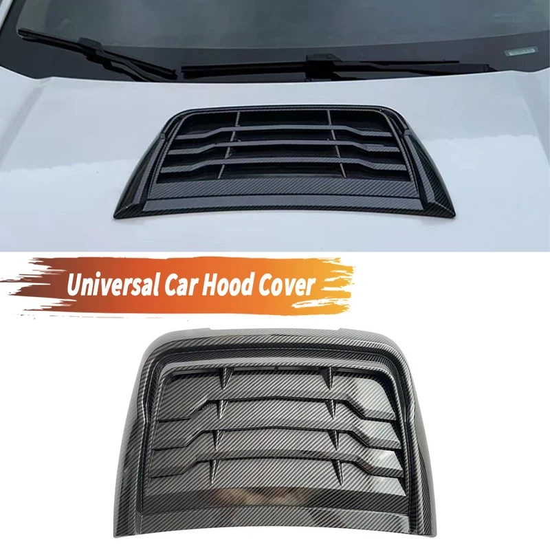 

Universal Car Air Outlet Cover Trim Car Hood Scoop Engine Hood Decoration Air Outlet Accessories Fake Air Flow Intake Vent Cover