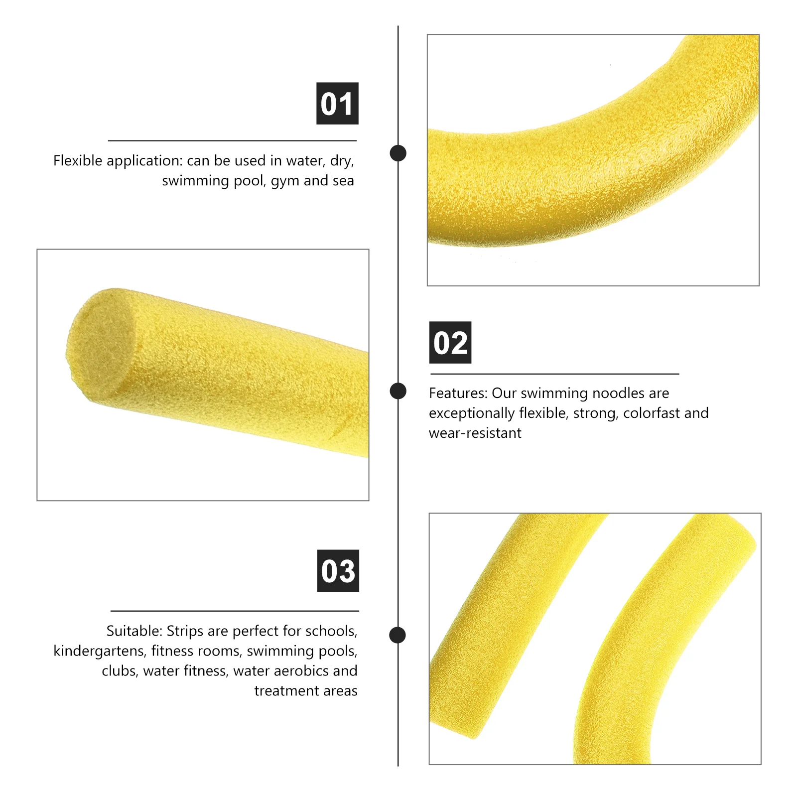 Spugna galleggiante per noodle per piscina Materiale dai colori vivaci Piscina durevole Giocattolo galleggiante Protezione di sicurezza Leggero portatile