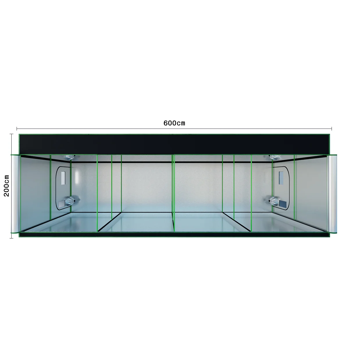 600 * 300 * 200 cm factory direct planting tent 600D Oxford fabric steel connector for garden without window