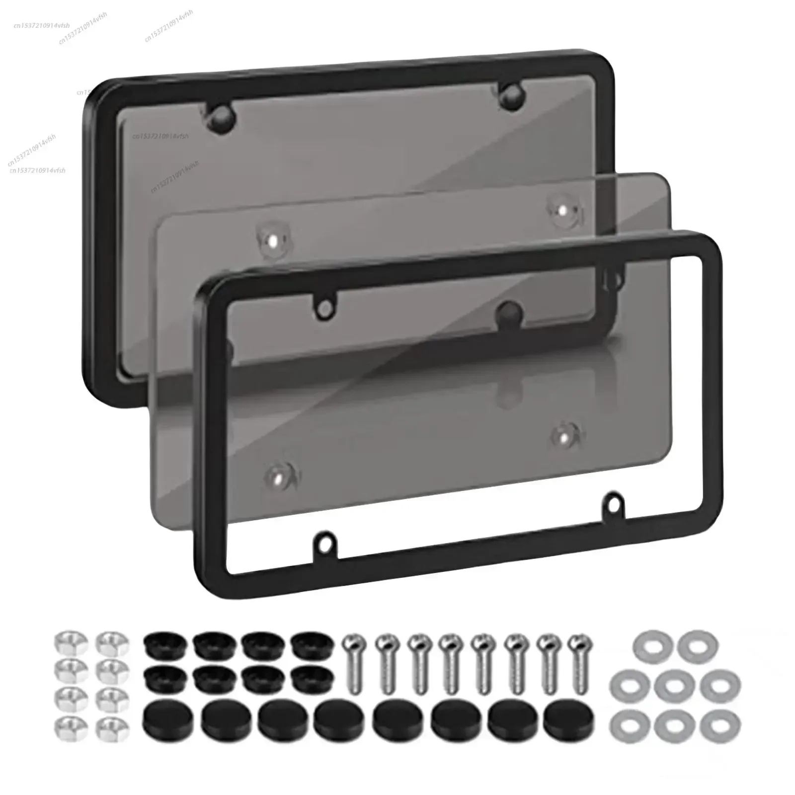6.3'' Clear Reflective Anti Speed Red Light Toll Camera Stopper License Plate Frame Plate Cover Protective Photos Anti License - view 6