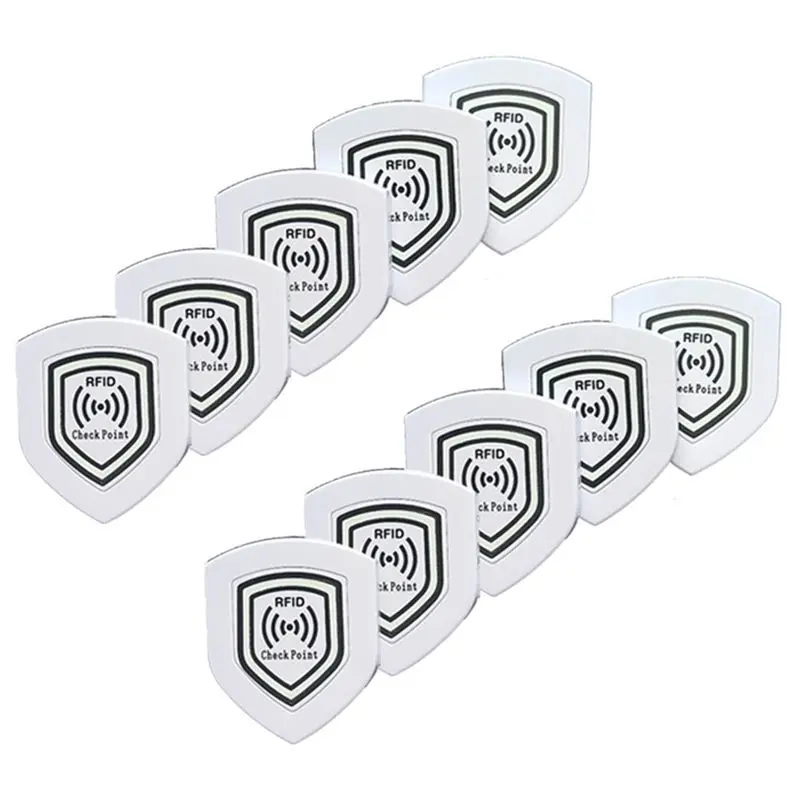AB25-10 Pieces RFID Patrol Point Card 13.56Mhz FM11RF08 Anti-Metal 70X60mm Luminous Shield Inspection Tags For Security