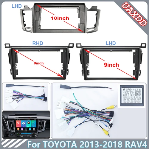 Para TOYOTA 2013-2018 RAV4 Radio de coche Android DVD pantalla estéreo vídeo multimedia reproductor de CD navegación MP3 MP5cables marco de arnés