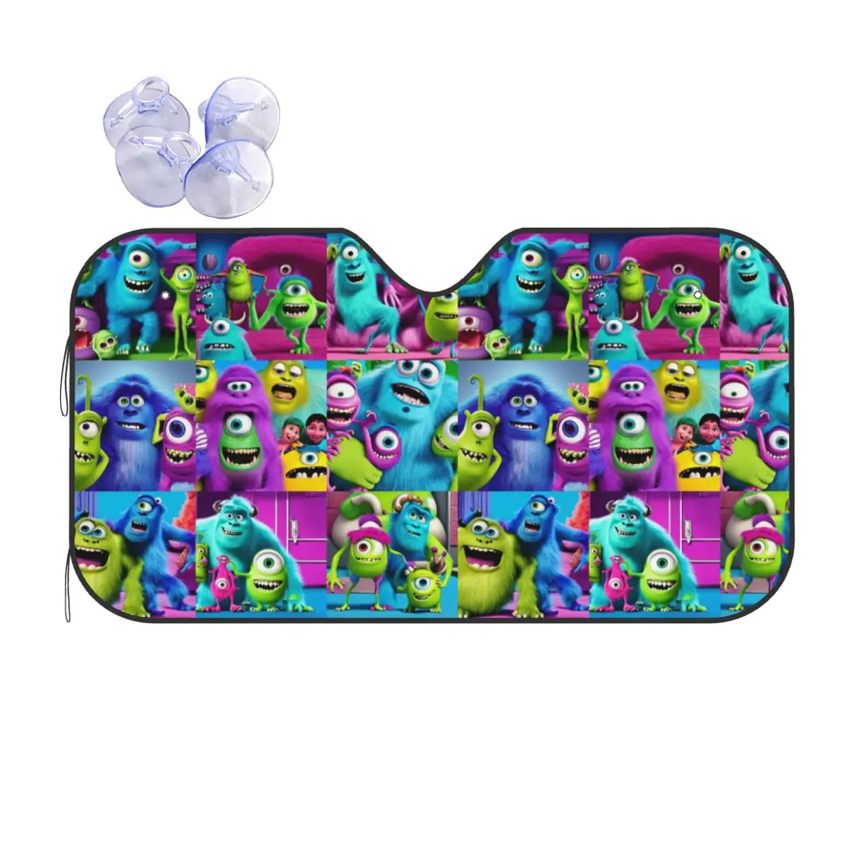 

Изготовленный на заказ солнцезащитный козырек на лобовое стекло Monster University Electric Power Company, складной светоотражающий солнцезащитный козырек на переднее окно, козырек