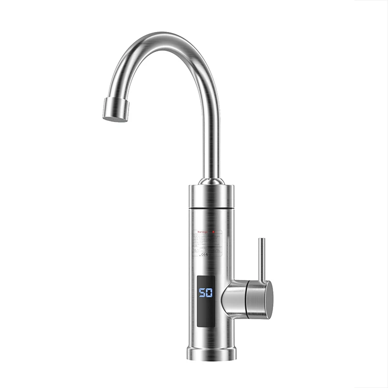 Electric Water Heater Faucet Instant Hot Water Faucet Heating Stainless Steel Kitchen Faucets Hot Cold Two Function Water Taps