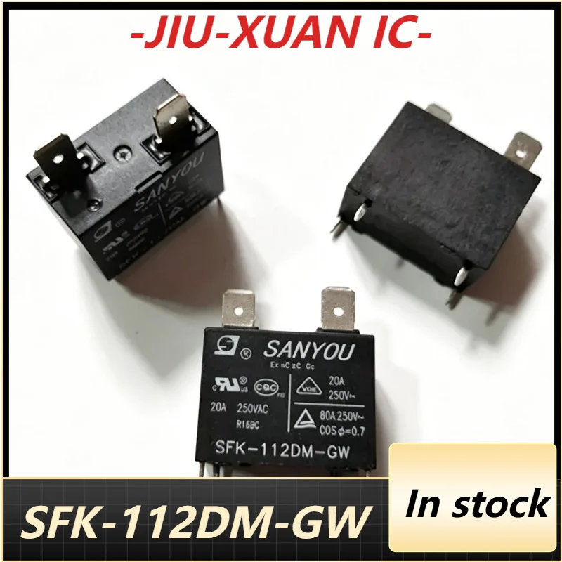 New 50pcs/lot SFK-112DM-GW 20A Coil:12VDC 4pins Air conditioning water heater relay