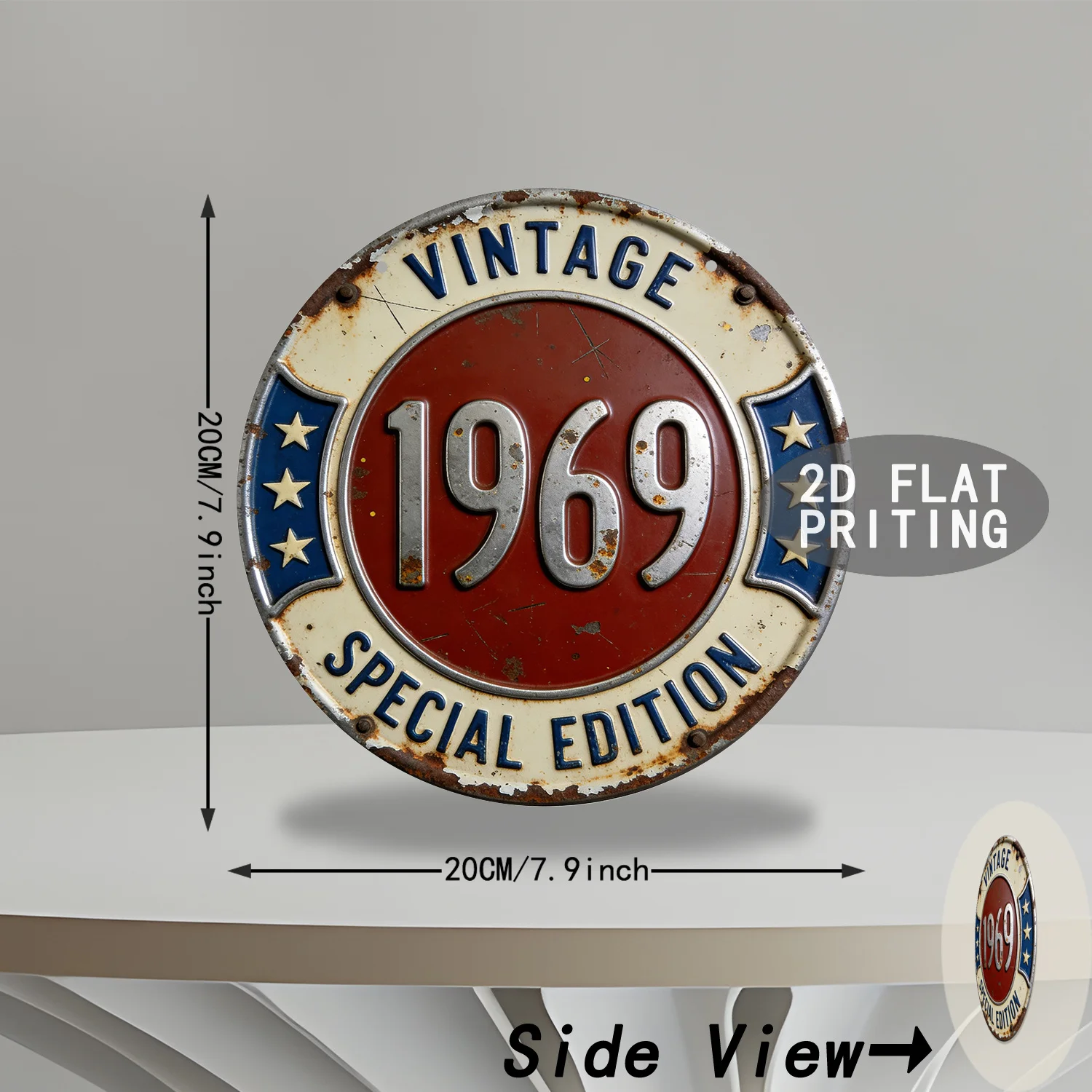 Outdoor Plaques & Wall Decorations, Birthday Gifts, Vintage 1969 Special Edition Signs, Affordable Room Decor, Valentine's Day Gifts, Man Cave, Bar, Cafe, Living Room, Garage, Garden Vintage Metal Sign Decorations, Party, Country Style, 7.9