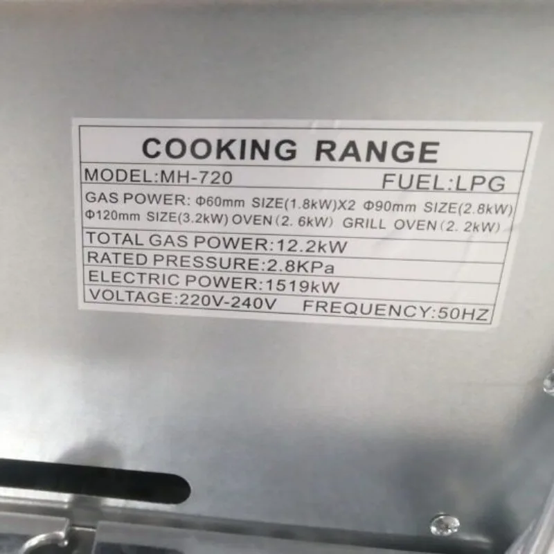 90*60 Hot Selling Freestanding Gas Range with Double Oven and 5 Burners  in South Africa