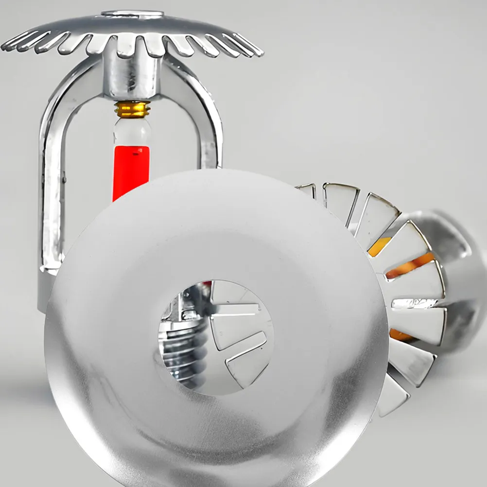 5Pcs Stainless Steel Fire Sprinkler Head Cover Decorative Wall Plates Ceiling Flange Protective Plate Concealment for Fire