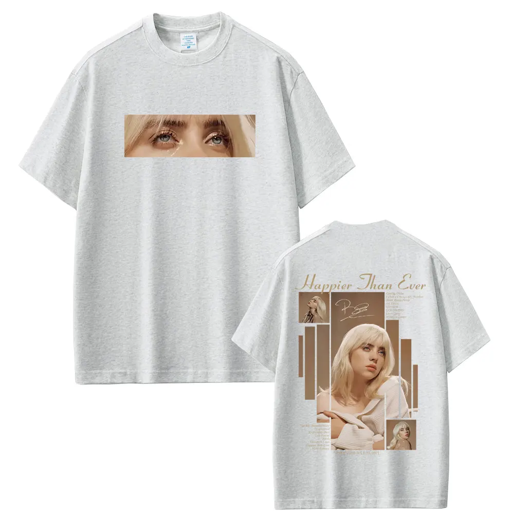 سعيد من أي وقت مضى 2025 تي شيرت الرجال النساء موضة موسيقى البوب قصيرة الأكمام تي شيرت للجنسين الهيب هوب المتضخم تي شيرت الشارع الشهير