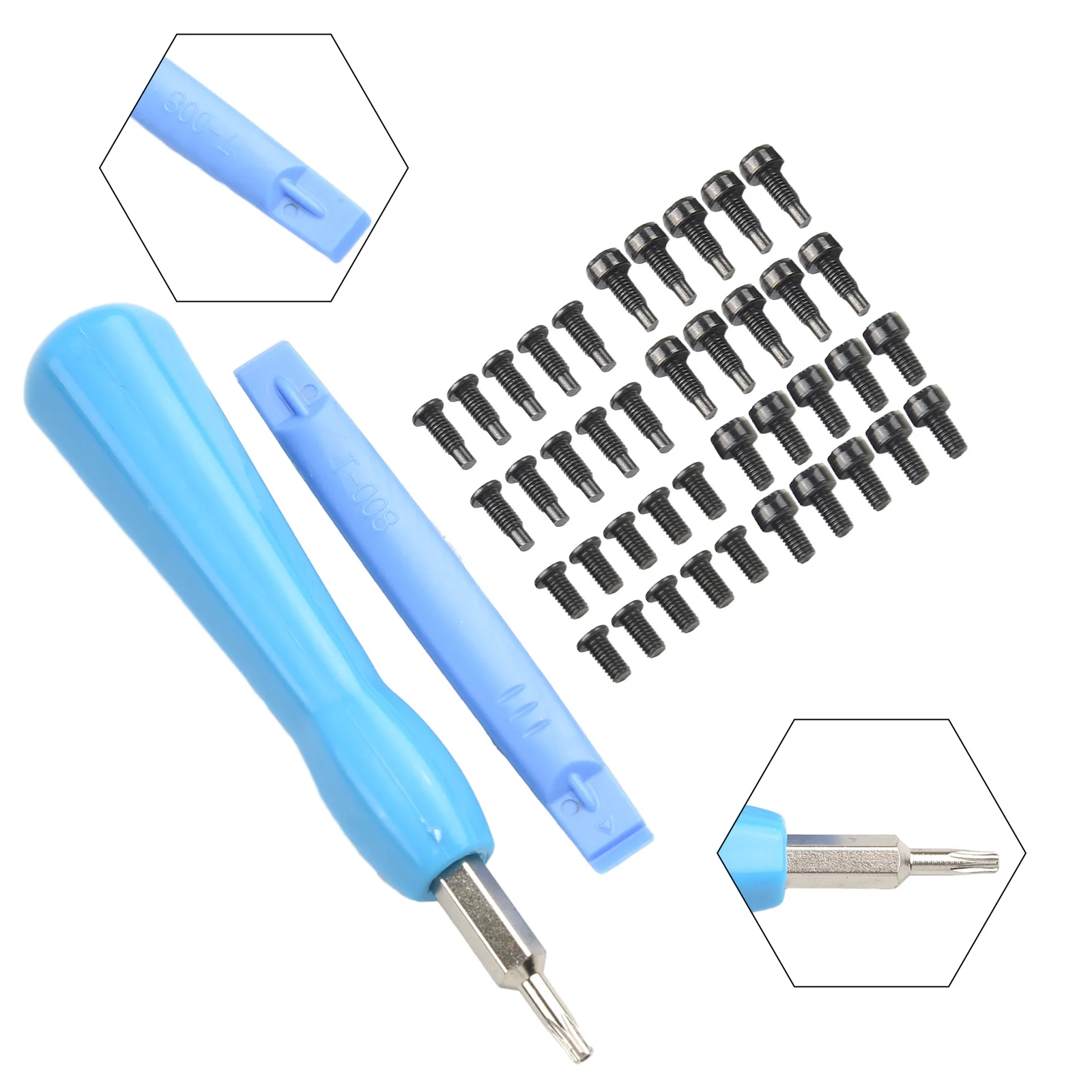 Replacement Hardware Kit with 40 Security Screws and 2 Double-Ended Screwdrivers for Ring Doorbell Series Installation