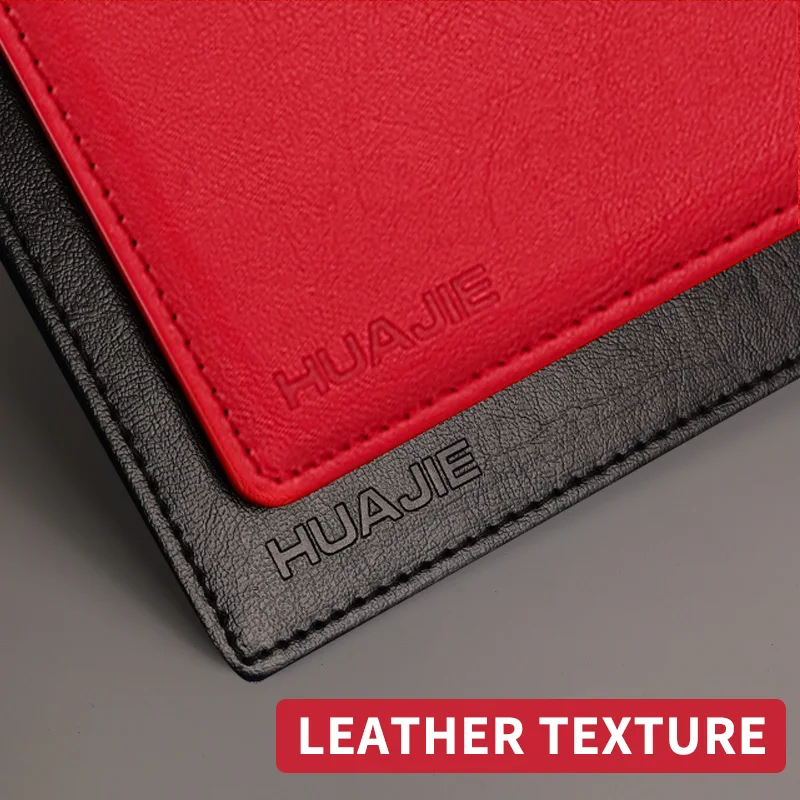 Huajie 1 لوح قص مغناطيسي من جلد البولي يوريثان عالي الجودة مقاس A4 - لوح كتابة بحجم قياسي بسمك 5 مم مع حزام مغناطيسي آمن للمكتب والمؤتمرات والاستخدام المنزلي (أسود/أحمر)، أدوات مكتبية |   المظهر المهني |   إغلاق مغناطيسي