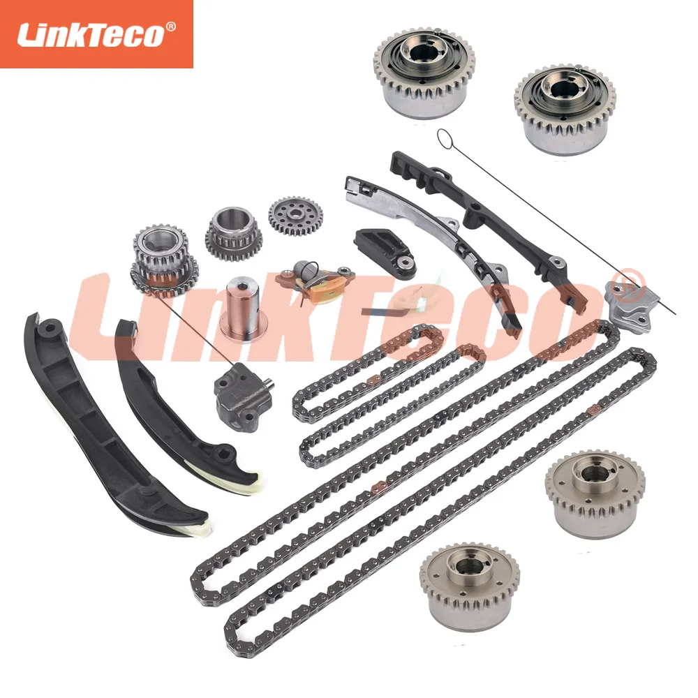 Timing Chain Guide Kit VVT Phasers Sprocket Gear For 3.0 L 14-22 Maserati Ghibli Quattroporte 3.0L M156 M156B/C/D 323513 299481