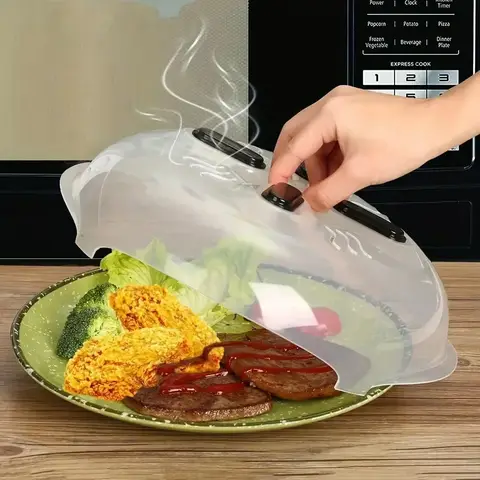 1/2pcs Microwave Hover Cover Splash-proof Cover Spill-proof Cover Magnet Refrigerator Cover Plastic Heating Cover