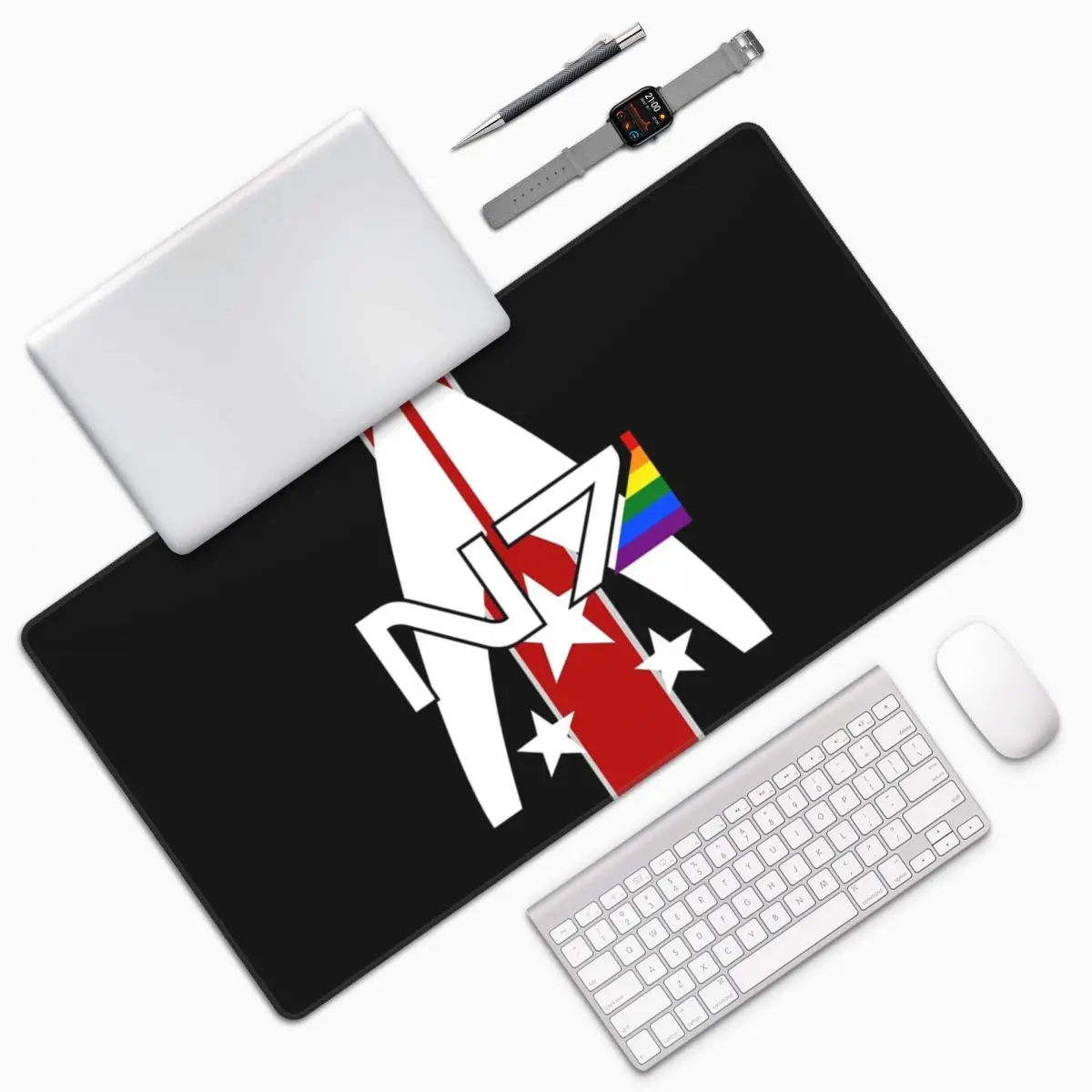 

Большой коврик для мыши Pride, Mass Effect, коврик для клавиатуры и мыши, игровой коврик для ПК и ноутбука, офисные аксессуары, настольные коврики