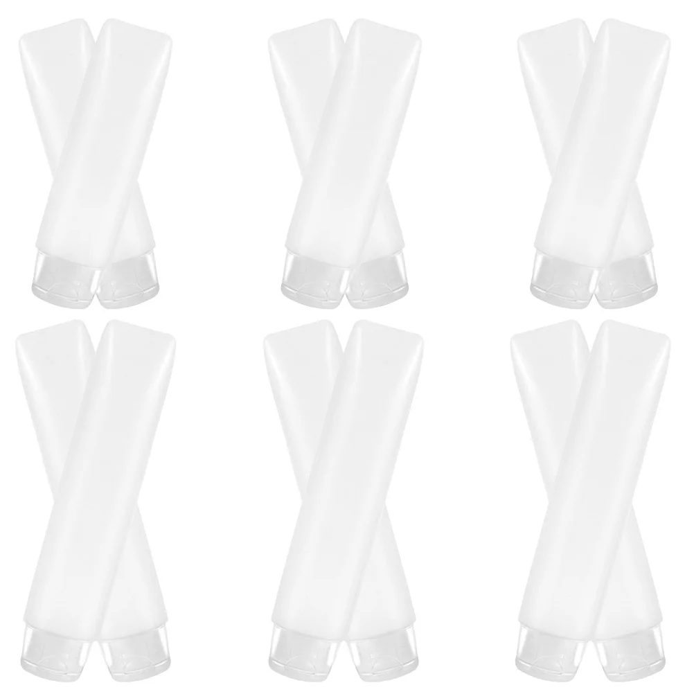 12 قطعة أنابيب غسول قابلة لإعادة الملء مانعة للتسرب المحمولة السفر تخزين زجاجات كريم وجه قابلة للعصر ماكياج فارغ