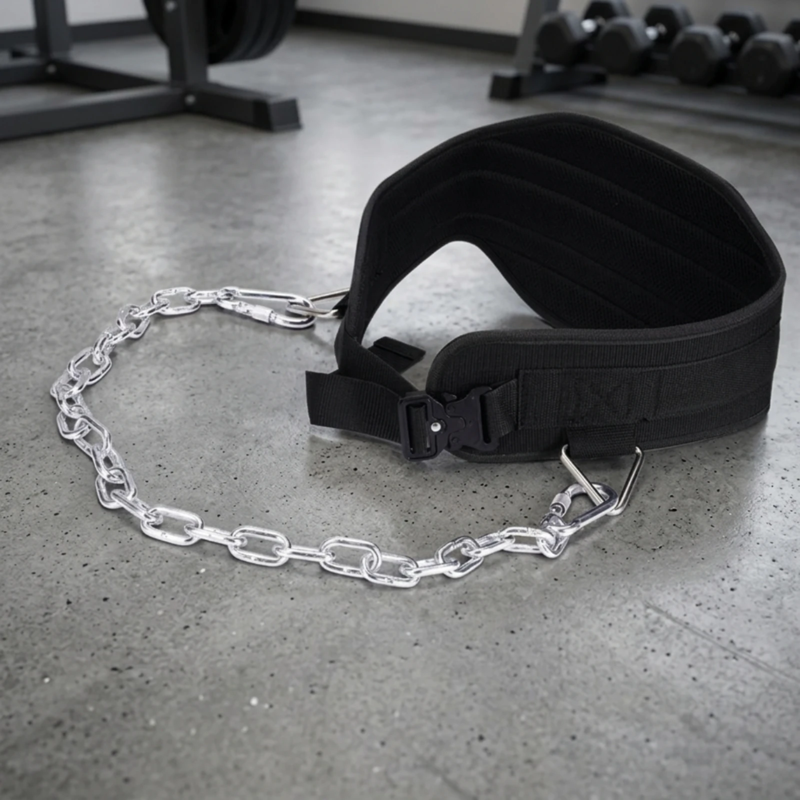 Weighted Belt with Chain Strength Training Weight Belt with Chain Secure Stable for Bodybuilders, Gym, Home Workouts view 5