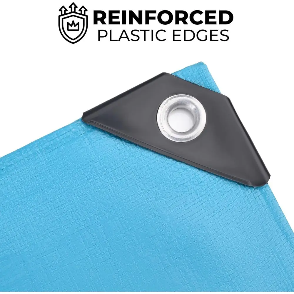 Сверхмощный водонепроницаемый синий брезент 20x40, толщиной 12 мил, устойчивый к ультрафиолетовому излучению и разрыву, с втулками для кемпинга, палаток, лодок, автофургонов, автомобилей и