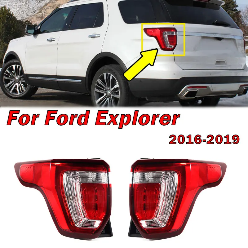 Car LED Rear Tail Light Turn Signal Warning Stop Lamp For Ford Explorer 2016 2017 2018 2019 Taillight Assembly Auto Accessories