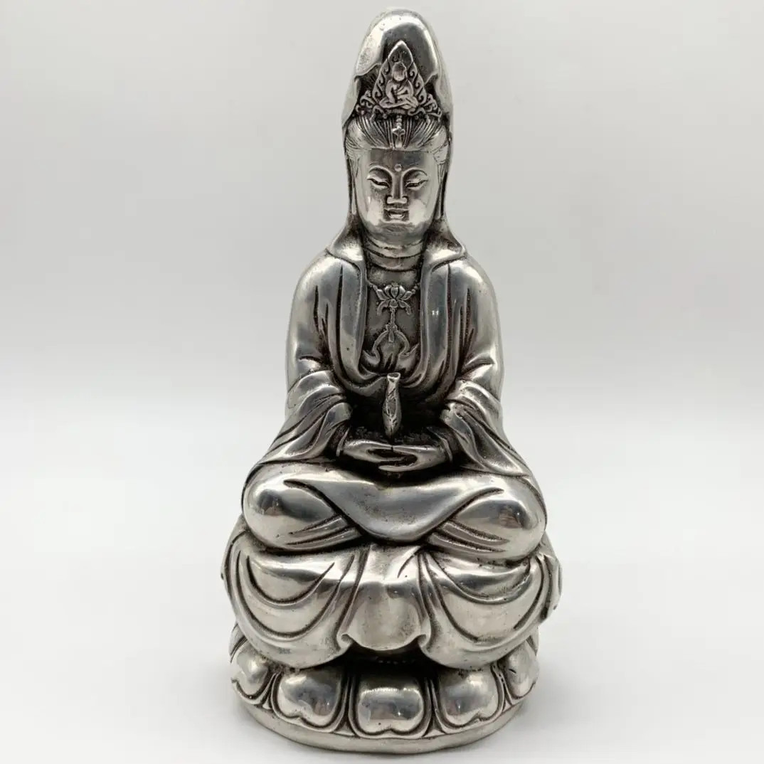 Sitting guanyin bodhisattva goddess Statue Sculpture Figurines Home Garden Decoration Statues For House