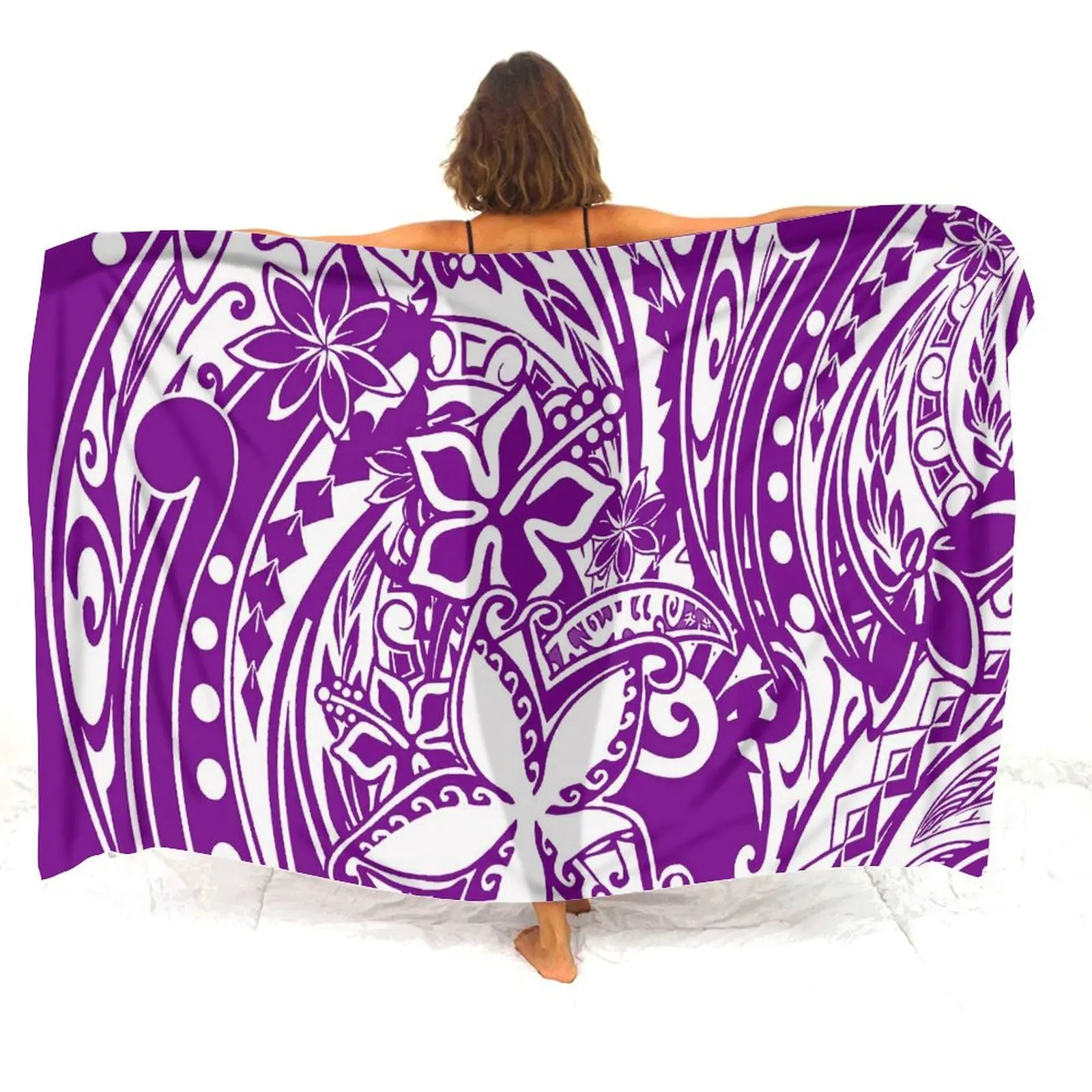 Avental havaiano personalizado-impresso design roupas polinésia lenço xale feminino praia sarong requintado proteção solar sarong