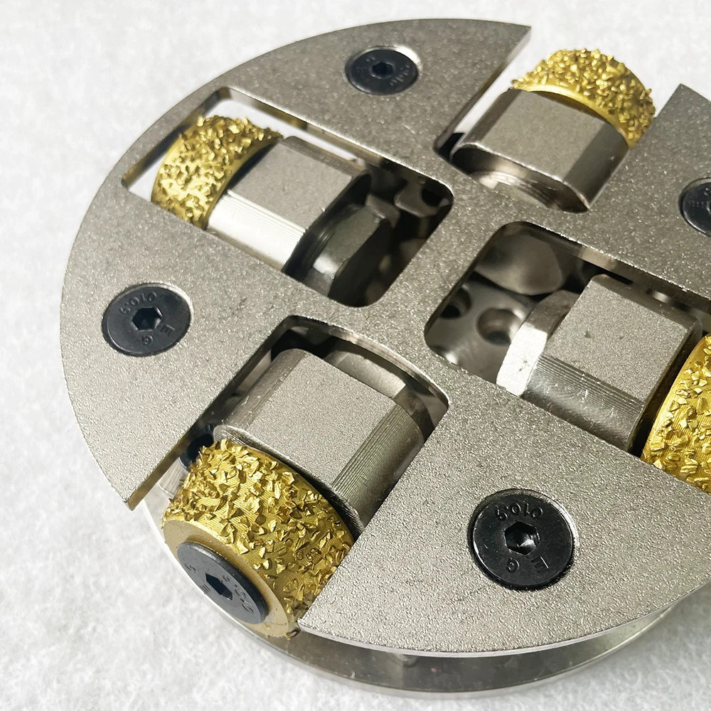 Rullo di litchi in lega di martello per cespuglio da 6 pollici 150 mm per la molatura e la lucidatura di pavimenti in cemento, marmo, granito, pietra