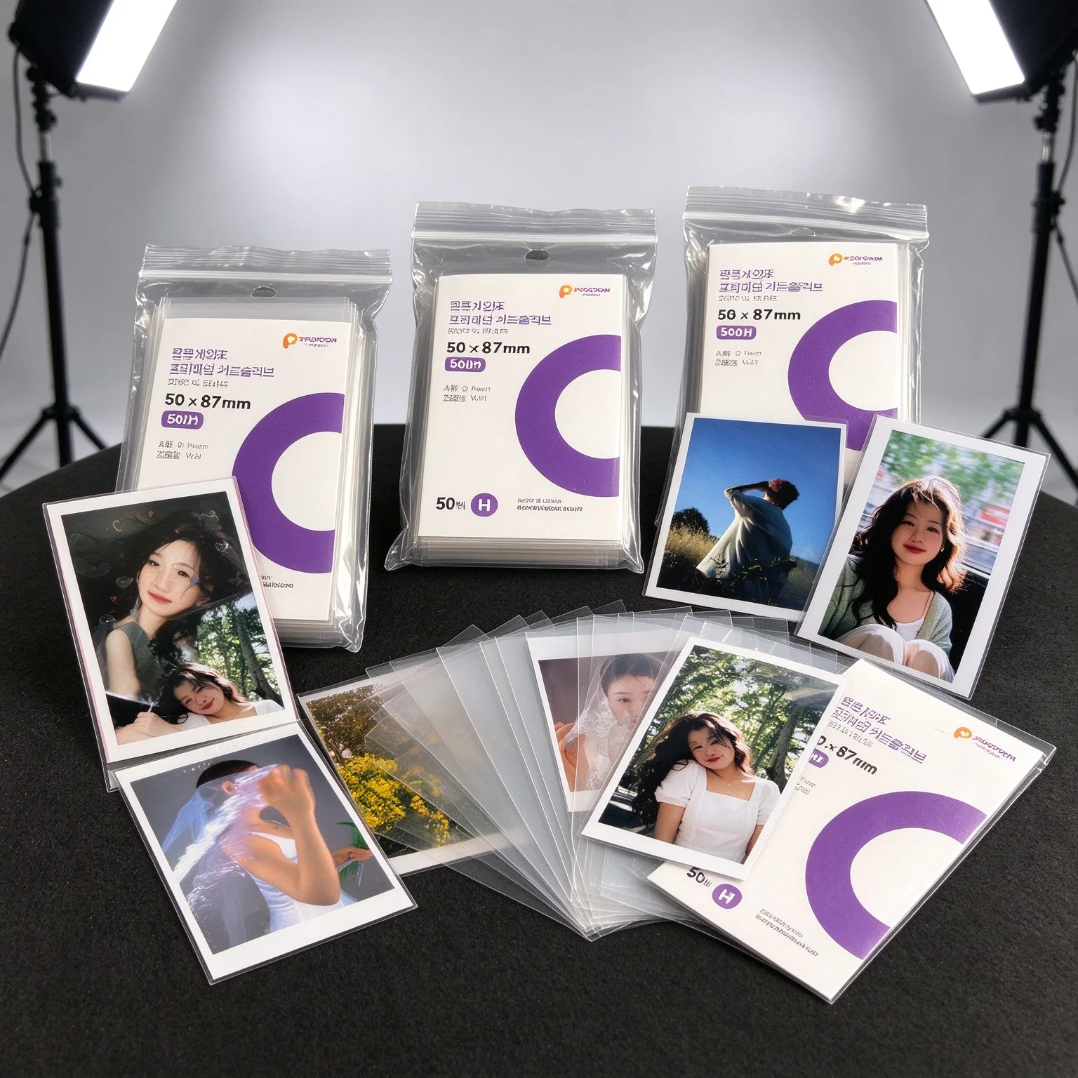50Pcs 56x87mm 63.5x88mm Hard Card Sleeves Clear Acid Free CPP Anti-Scratch Kpop Photocard Holder Protector Album Binder Film