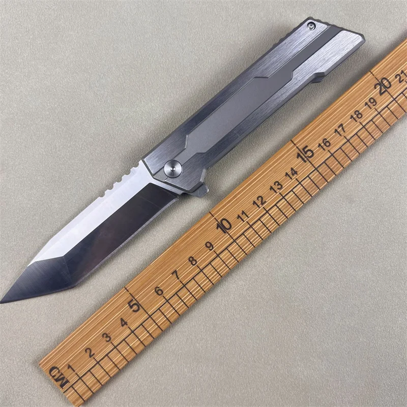 

Kesiwo Frigate Tactical Folding knife D2 Blade Steel Handle Pocket Kitchen Tool Jackknife Outdoor Hunting Fishing Camping knife