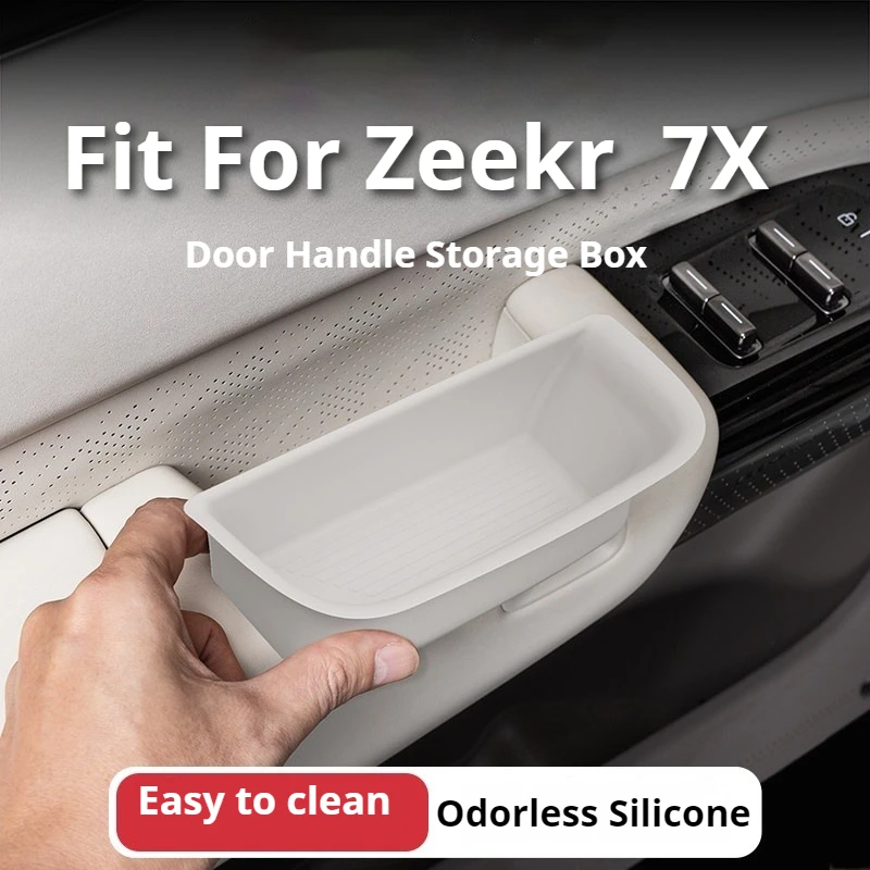 

Fit For Zeekr 7X 2025 2026 Car Door Handle Storage Box Door Slot Organizer Silicone Interior