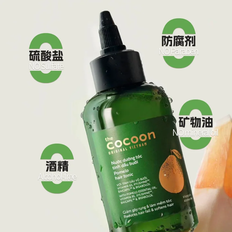 

Cocoon Grapefruit Hair Oil, Scalp Treatment & Anti-Hair Loss Serum, Strengthens Roots for Thicker Hair