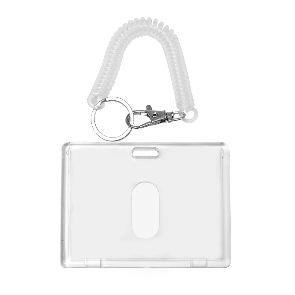 Porte-Cartes Horizontal et Vertical avec Lanière à Ressort, Protection de Fente pour Carte d'Idole, Manchon en Acrylique Transparent