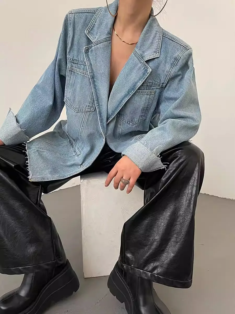 

Женский ковбойский костюм, куртка средней длины с наплечниками и бахромой, с несколькими карманами, в американском стиле, для весны и осени