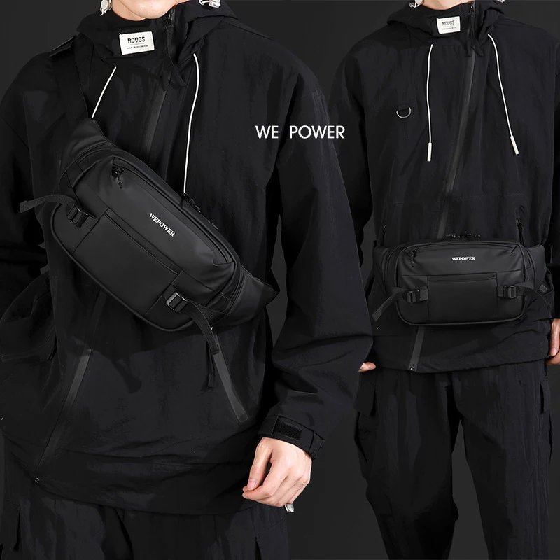 New lightweight outdoor portable waist bag, simple single shoulder crossbody bag, men's business trip commuting chest bag