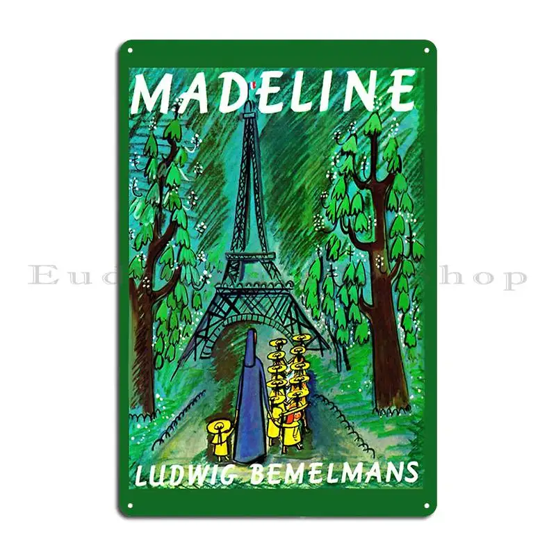 Madeline Vintage Children S Book Cover Metal Plaque Designing Garage Plaques Wall Decor Cinema Cinema Tin Sign Poster