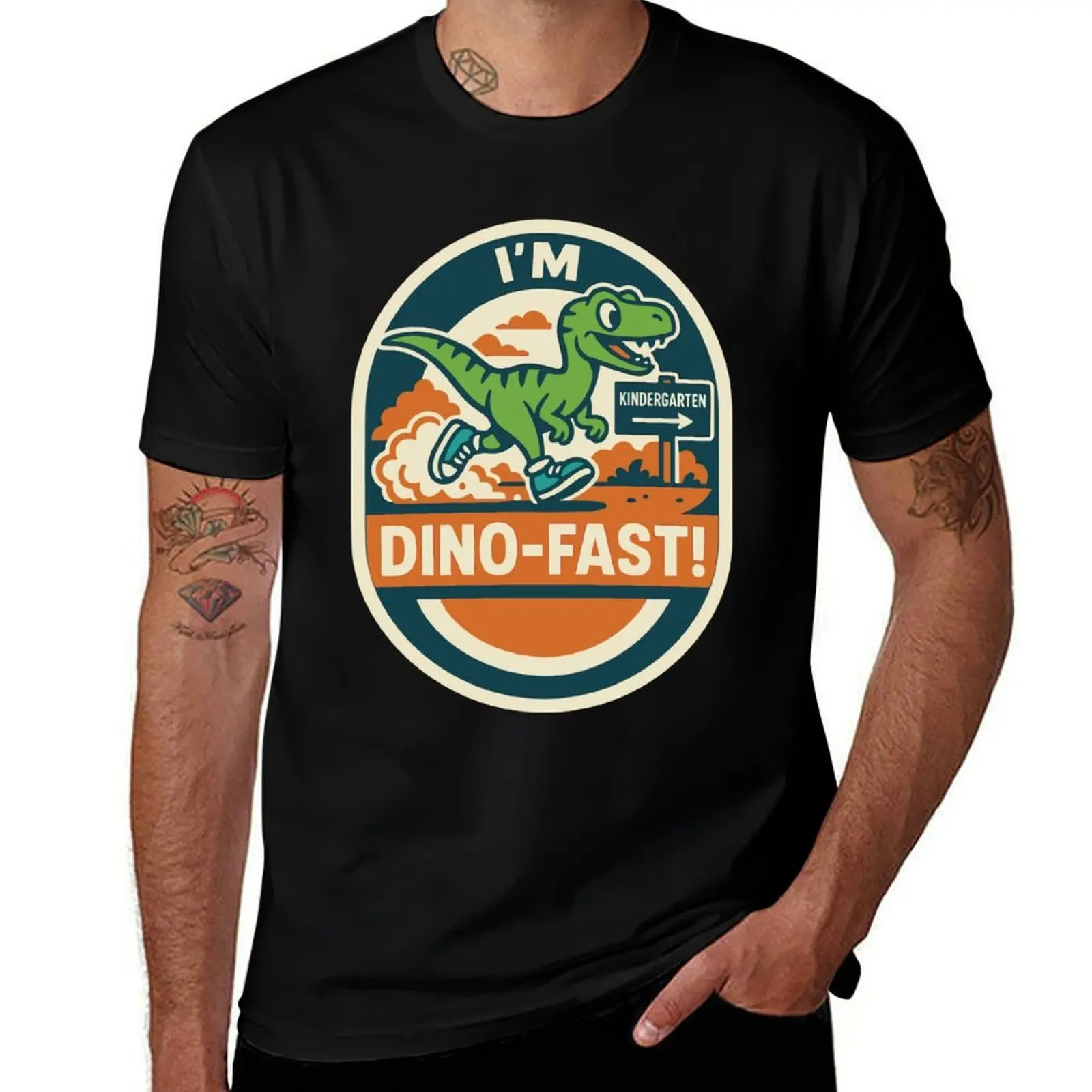 

Kindergarten Dino-fast T-rex Fun T-Shirt T-shirts man valentines boutique clothes Louboutins luxury clothes men