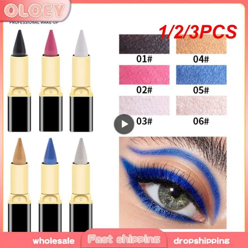 1/2/3PCS Piece Women Smoky Eyes Eyeliner Pencil Thick Pencil Eyes Gel Black Liner / Bold Eyeliner Color Blue Black Waterproof