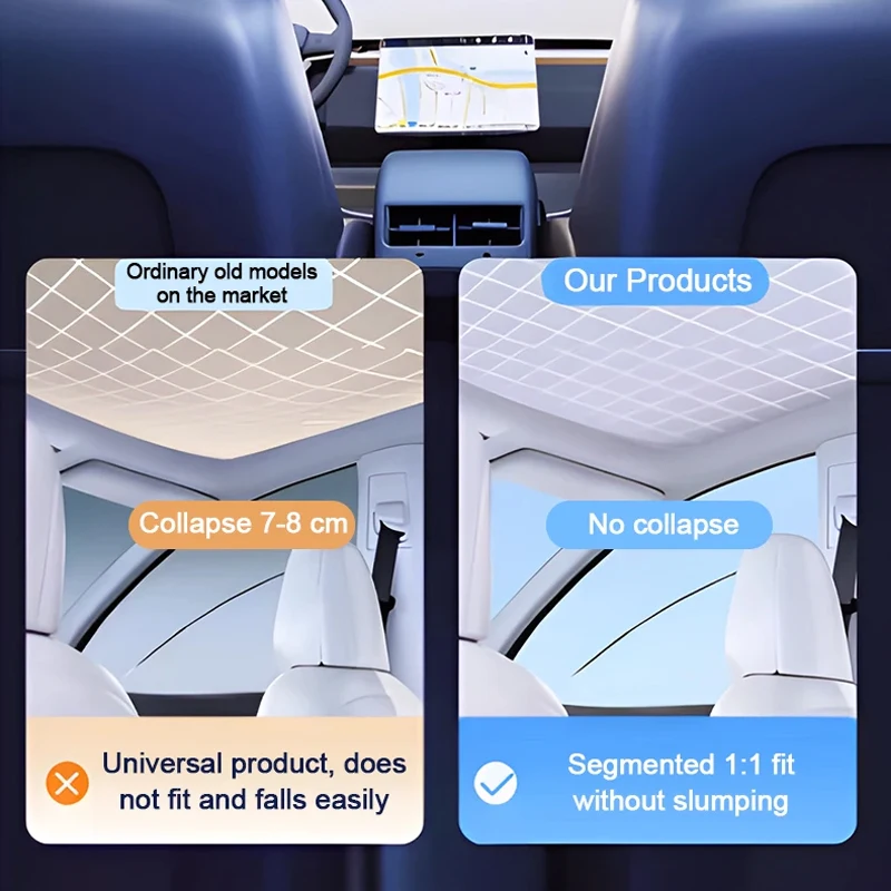 

Car Roof Sunshade For Leapmotor C10 2024 2025 2026 Accessories Sun Cover Sunroof Tools Auto Parts Body Kit Electrostatic Blocker