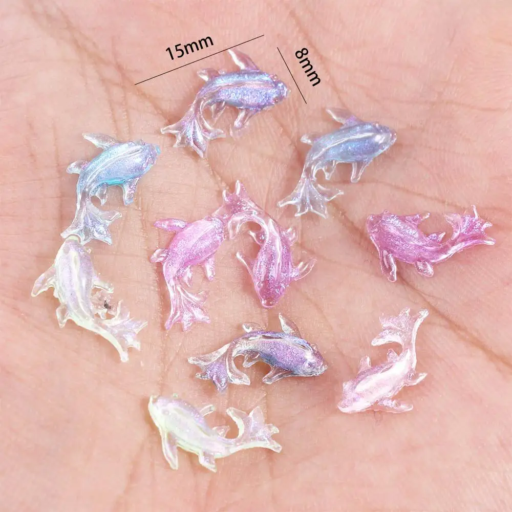 100Pcs Resin Scrapbook Wedding Applique DIY Scrapbook Goldfish Nail Rhinestones DIY Ornament Jewelry Accessories