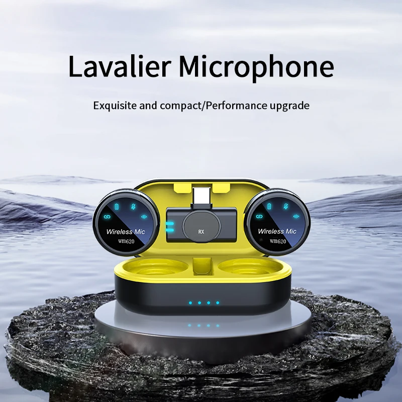 Wireless Microphone Portable Collar Clip Lavalier Microphone Interview Camera Video Recording Voice Recording Lapel Microphones