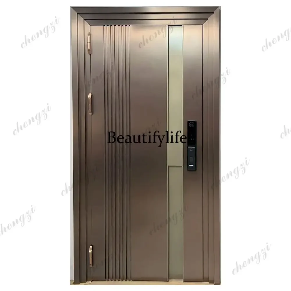 TTT Customization Residential Stainless Steel Security Door With Fingerprint Lock - Anti-Theft Stainless Steel Door