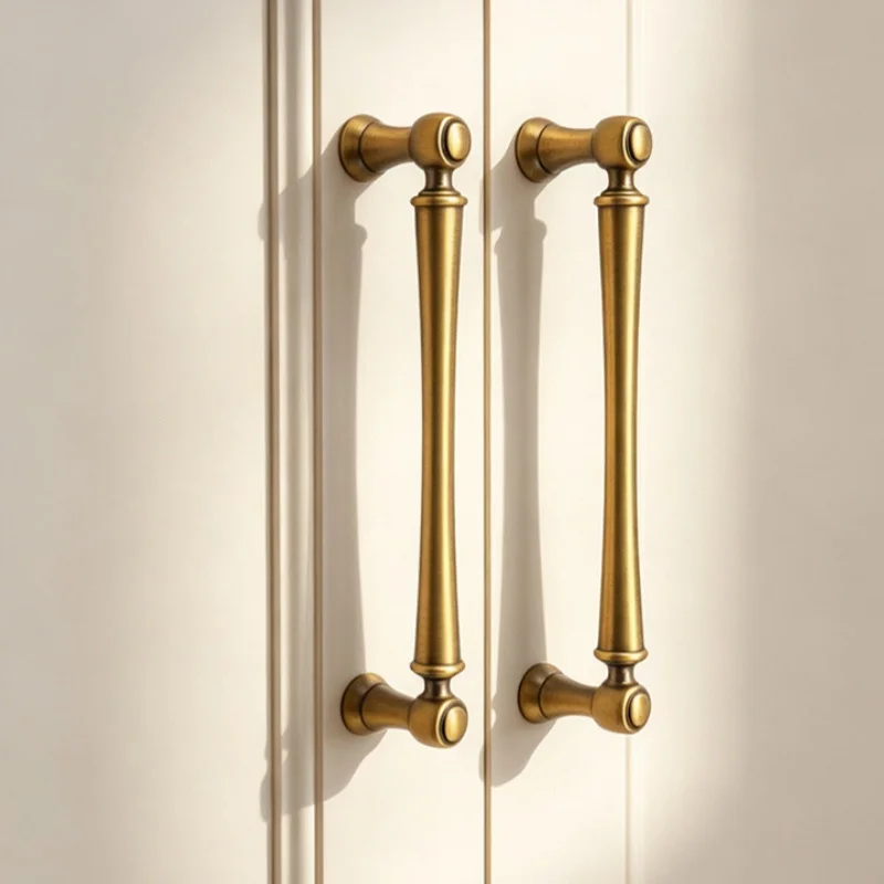 France Vintage Cabinet Handles Brozne Cupboard Wardrobe Door Pulls Kitchen Accessories Retro Drawer Knobs For Furniture Handles