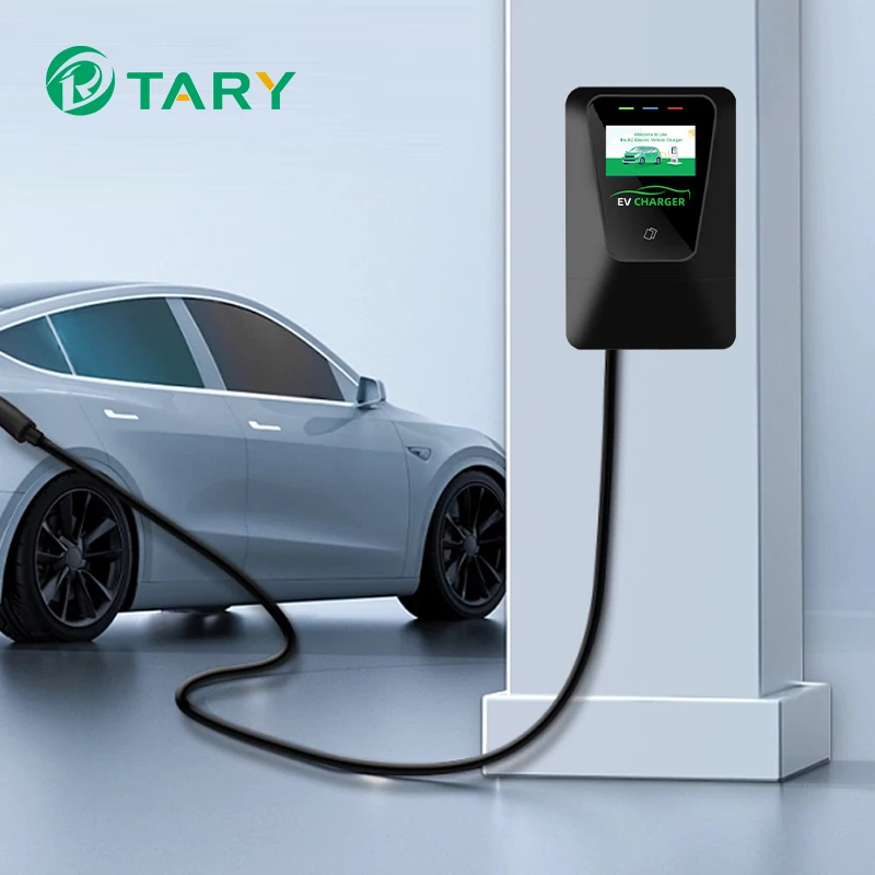 Ac 22Kw ładowarka EV podwójne ładowanie AC z 2 ekranową ładowarką ścienną ev