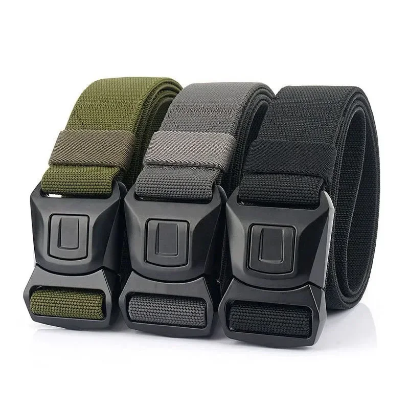 New Nylon Tactical Belt for Men Rust-proof Metal Buckle Quick Release Jeans Belt 1200D Canvas Outdoor Casual Belt Waistband