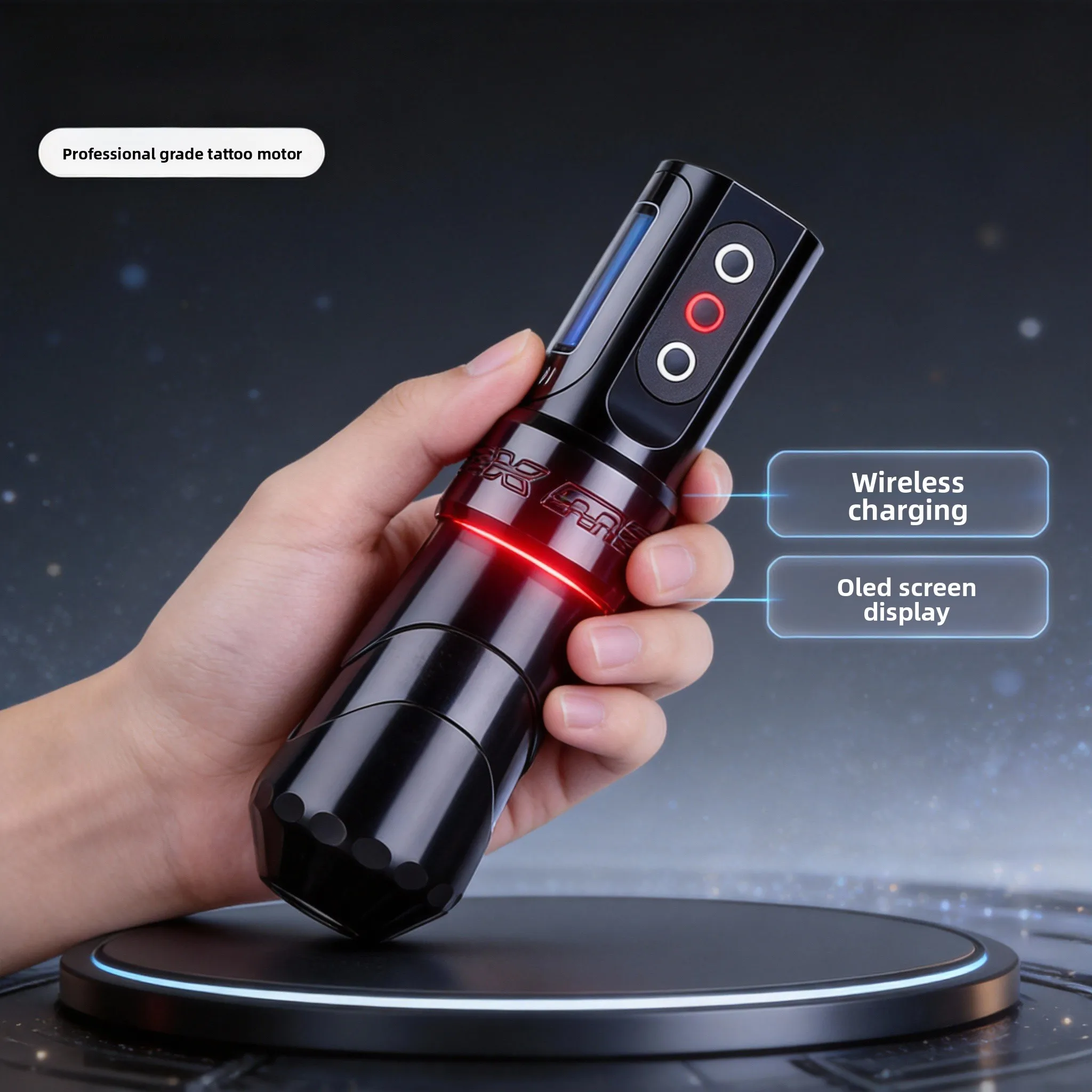 Wireless Tattoo Pen Machine – Integrated Motor, 6-10H Battery Life, All-in-One for Lining & Shading, Cordless Tattoo Gun