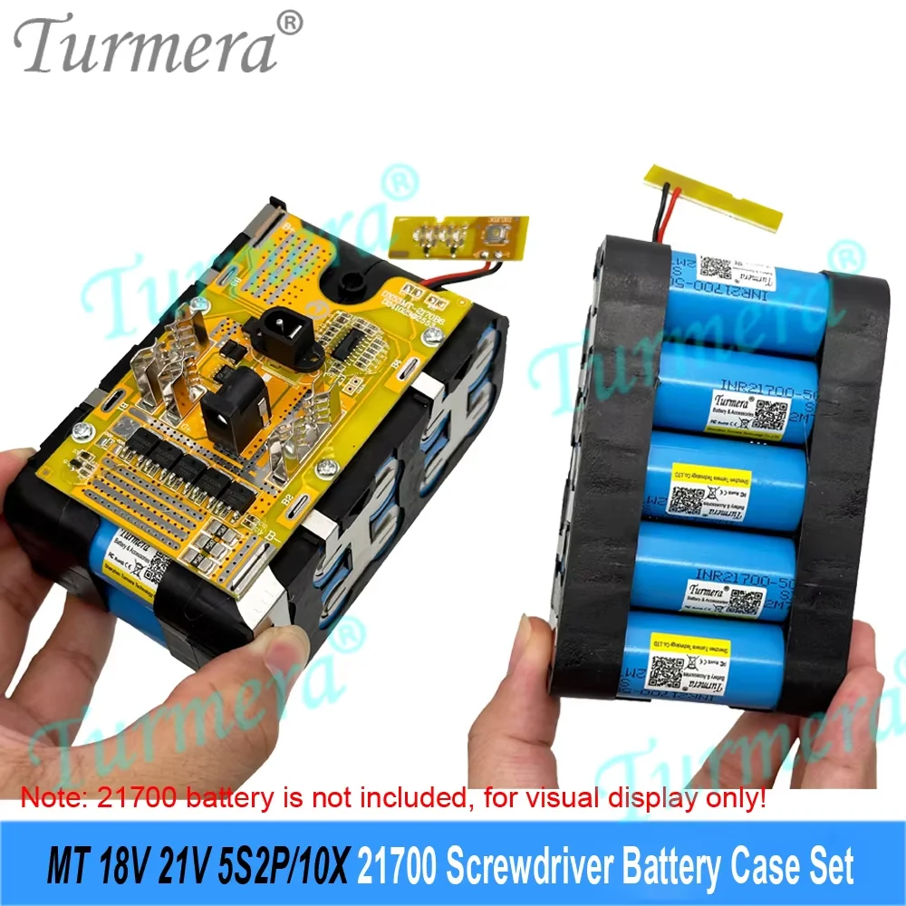 5S 18V 21V Screwdriver Box 21700 Li-ion Battery Case for 5/10/15/20 Cells 5S 50A BMS for Lomvum Zhipu No Original For Makita Box